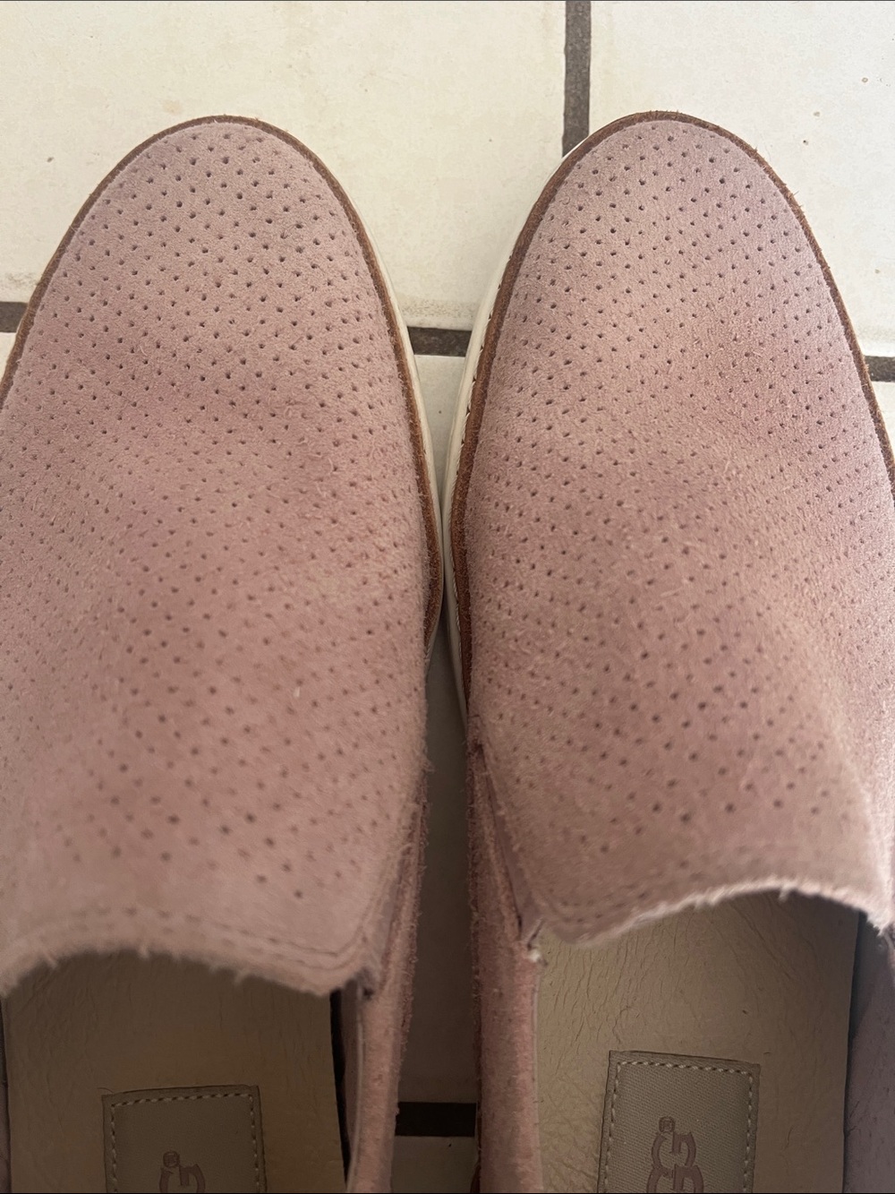 UGG Women's Perforated Slip-On Loafers in Dusty Pink - Picture 6 of 11